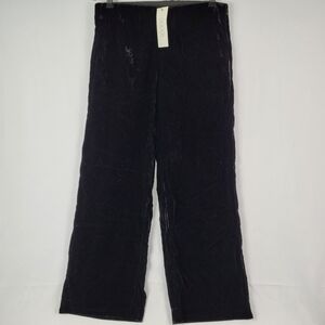Masai Women's Velour Black Casual Pants Pockets Zip-side Sz Medium NWT MSRP $198